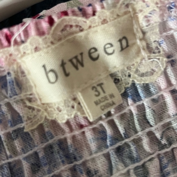 Btween Toddler Girls Floral Pink 2 Piece Shorts Tank Top Set 3T Linen Blend - Picture 4 of 5